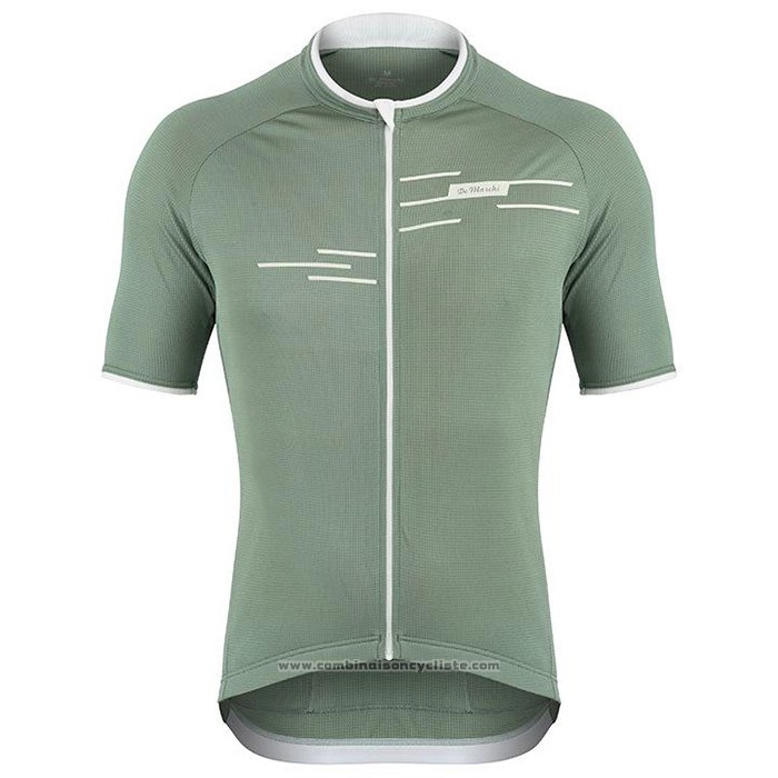 2020 Maillot Cyclisme De Marchi Lumiere Vert Manches Courtes et Cuissard